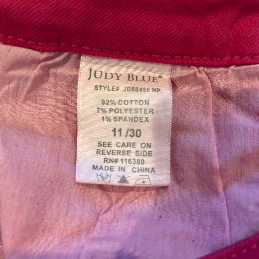 Judy Blue Raspberry Pink Skinny Jeans - Picture 5 of 10